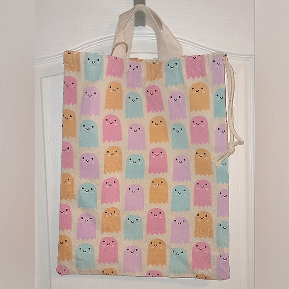 Canvas Ghost Print Reusable Tote Bag - Picture 4 of 4